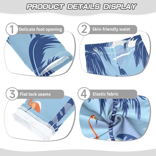 Toddler Girls Leggings Printed Yoga Pants Leggings Plam Flamingos for Kids3