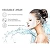 Maitys 5 Pieces Reusable Silicone Facial Mask, Moisturizing Skin Treatment Mask, Elastic and Stretchable, Suitable for Most Women and Girls, White