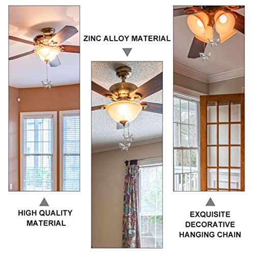 Image of ORFOFE 2 Pcs Inches Butterfly Pendant Light Chain Extension Decorative Ceiling Fan Pull Chains Extenders