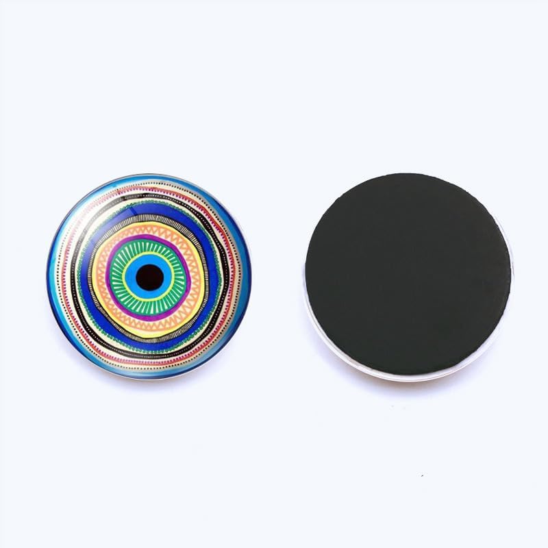 Juego de 12 imanes decorativos para refrigerador con diseño Ojo Turco miniatura 4