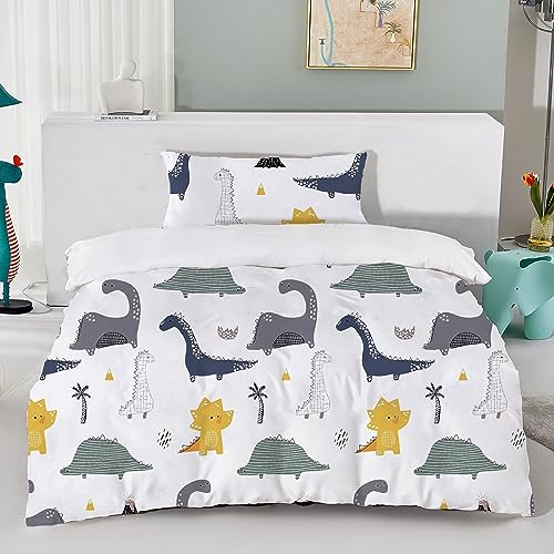 HOMEYA - Juego de Funda Nórdica Infantil para Cama 90 de 3 Piezas - Funda Edredón 150x220, 1 Funda de Almohada 45x70 y Bajera Ajustable 90x190x18, 100% Poliester, Suave y Transpirable