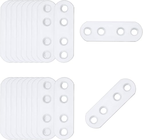 Vista 29 de T Tulead Soportes de metal de 4 agujeros rectos para espejo de tocador, soporte plano de 4 pulgadas de longitud, soporte de esquina 10 piezas