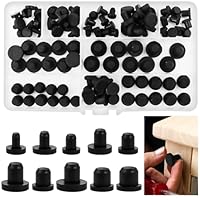 Samulee 100 Stück Gummistopfen Silikon, 10 Größen Verschlussstopfen, Gummipfropfen Schwarz 4-9.5mm, Lösung für Dichtungsprobleme, Silikonstopfen für Flaschen, Rohre, Möbel
