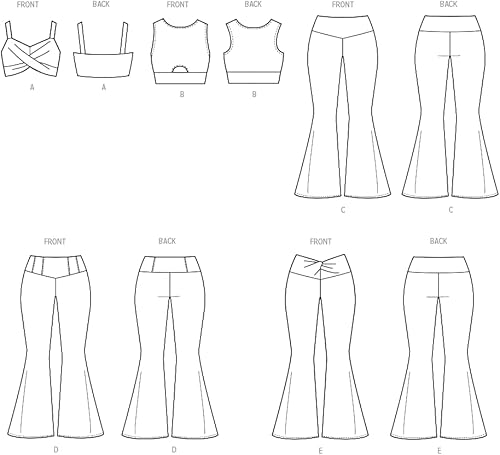 Miniatura 3 de McCall's Tops y pantalones de punto para mujer, patrón de costura, multicolor, 2 piezas