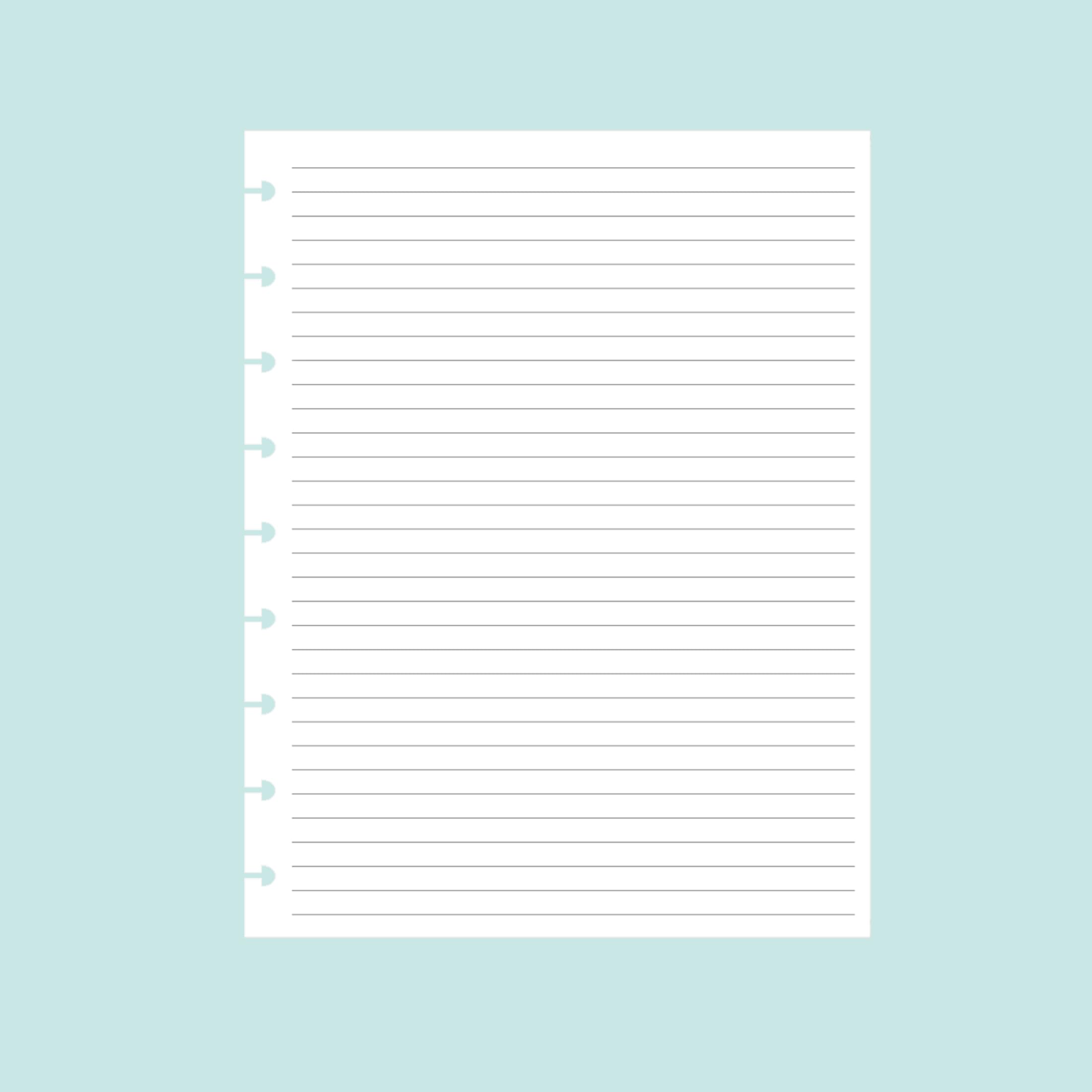 VOKOY 120-Sheet Discbound Refill Paper – A4 Loose Leaf, 120gsm, Lined Pages For Planners & Notebooks