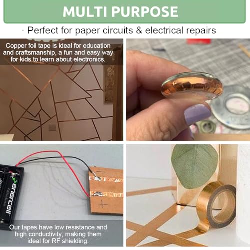 Image of HASTHIP Copper Foil Tape 2CMx20M, Conductive Adhesive EMI Shielding