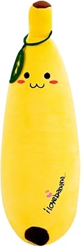 13.7" Banana Plush Pillow Toy Adorable Fruit Plushie Hugging Gift for Kids