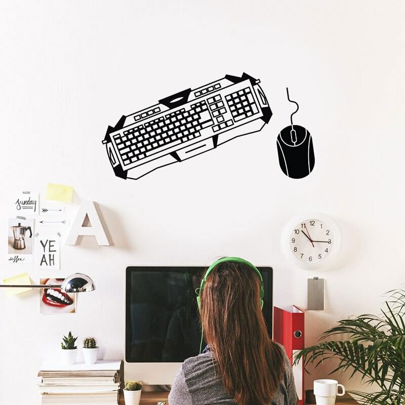 GADGETS WRAP Vinyl Wall Decal Mouse Keyboard Controller Wall Sticker-image-9