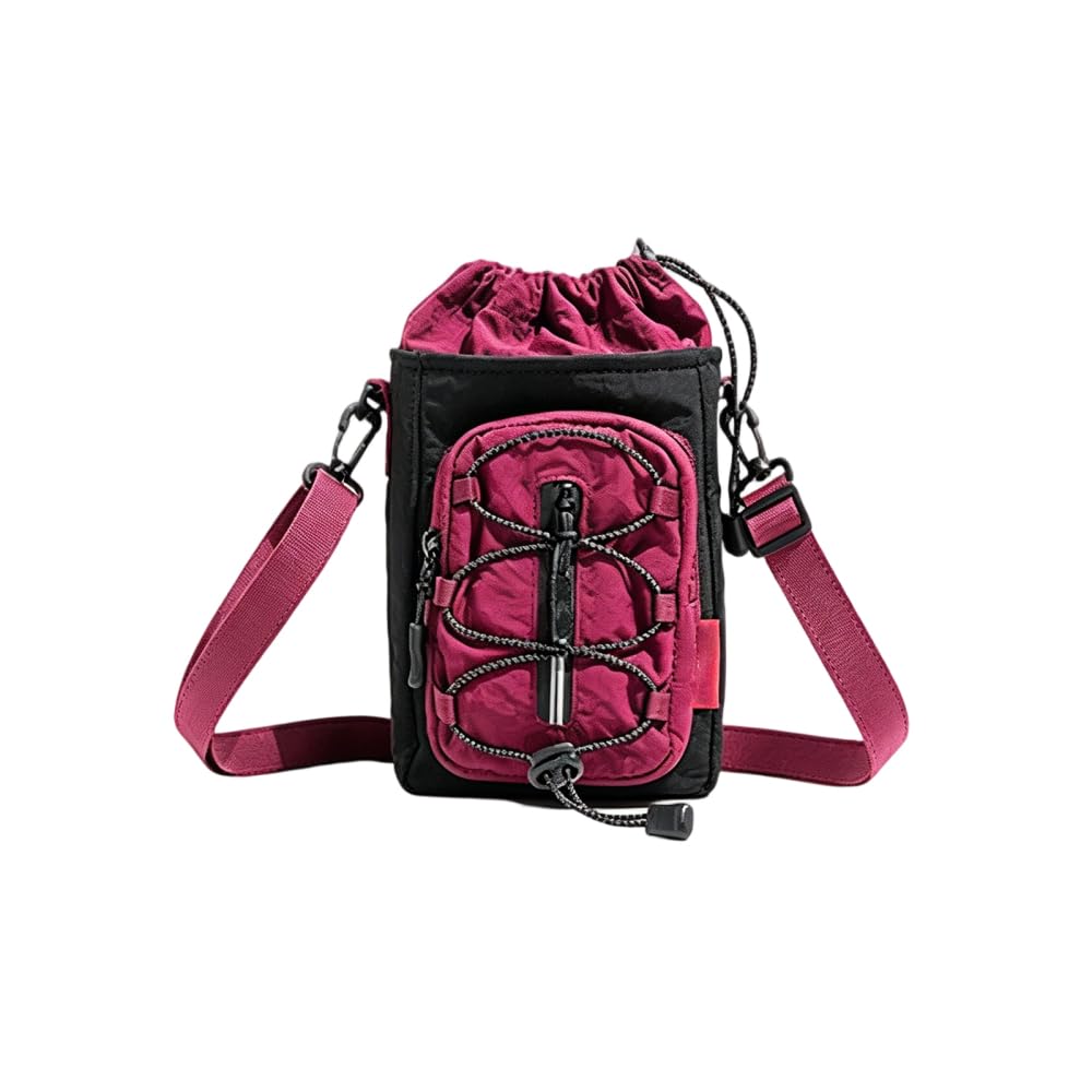 BDKMMS Water Bottle Carrier Bag, Waterproof Multi-Pocket Bottle Sling Holder Bag Adjustable Crossbody Bottles Pouch for Outdoor Hiking, Cycling, Walking, Travel