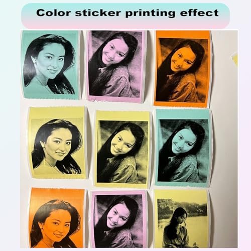 Image of 57x25mm Thermal Sticker Paper, 10 Rolls for Mini Thermal Printers - Colorful Self-Adhesive Labels, Compatible with Mini Printers & Label Makers, for DIY, Office, Kids' Cameras