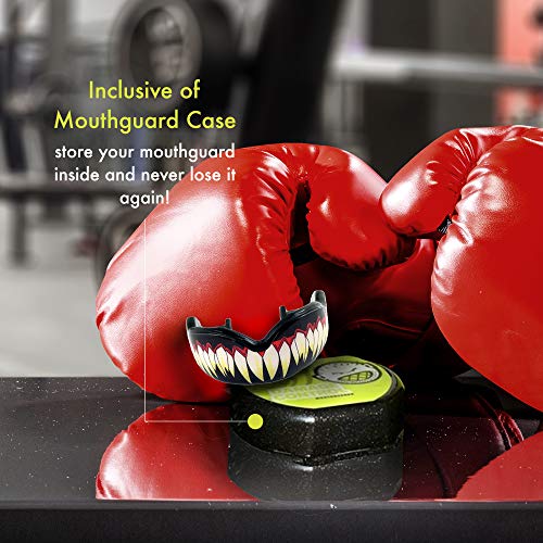 DAMAGE CONTROL Extreme Impact Mouth Guard, Mouth Guard for Sports, Boxing, Hockey, Lacrosse Mouth Guard, Mouth Guards with Shock Pads for Extreme Protection (SymBite, Adult)