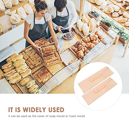 Healifty 2Pcs Soap Loaf Molds Wood Box Lid Covers Unfinished Rectangular Candle Mold Mould Lids Tops Cake Pans Cover For Diy Craft Homemade Cake Baking #TOP4