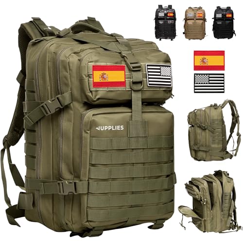Imagen de JUPPLIES Mochila Tactica Militar 45L Impermeable Oxford 600D IPX5 con Sistema MOLLE y Cremalleras Reforzadas