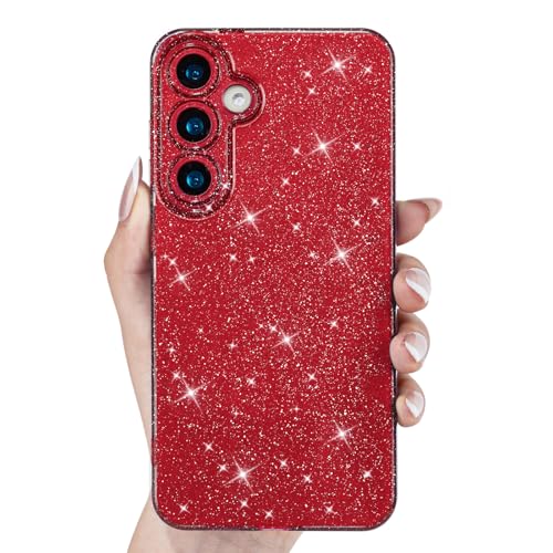 Coque Samsung S22 Plus paillettes Svanove en silicone bordeaux
