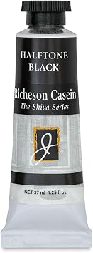 Jack Richeson 37-Ml Artist Casein Colors, Halftine Black