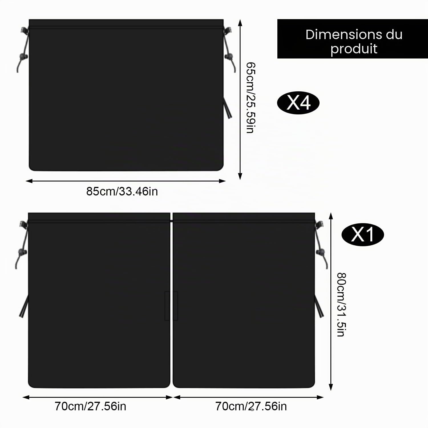 5 Pièces Rideau Voiture Pare Soleil Voiture Accessoires Auto | Séparation d'Espace Protection de Confidentialité Installation Facile Démontable Isolation Thermique Universel pour Voitures