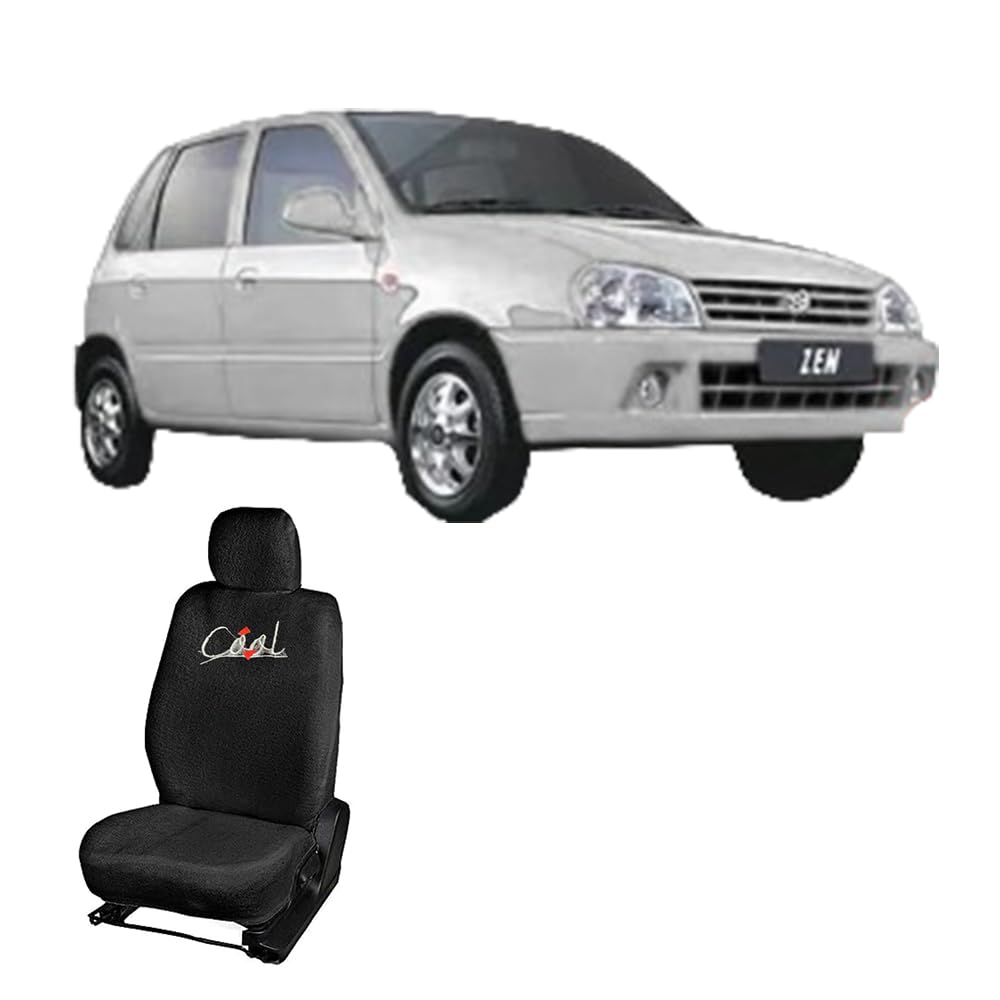 Cool 'n' Cool Premier Towel Car Seat Cover with Head Rests Compatible for Zen Old (Black)