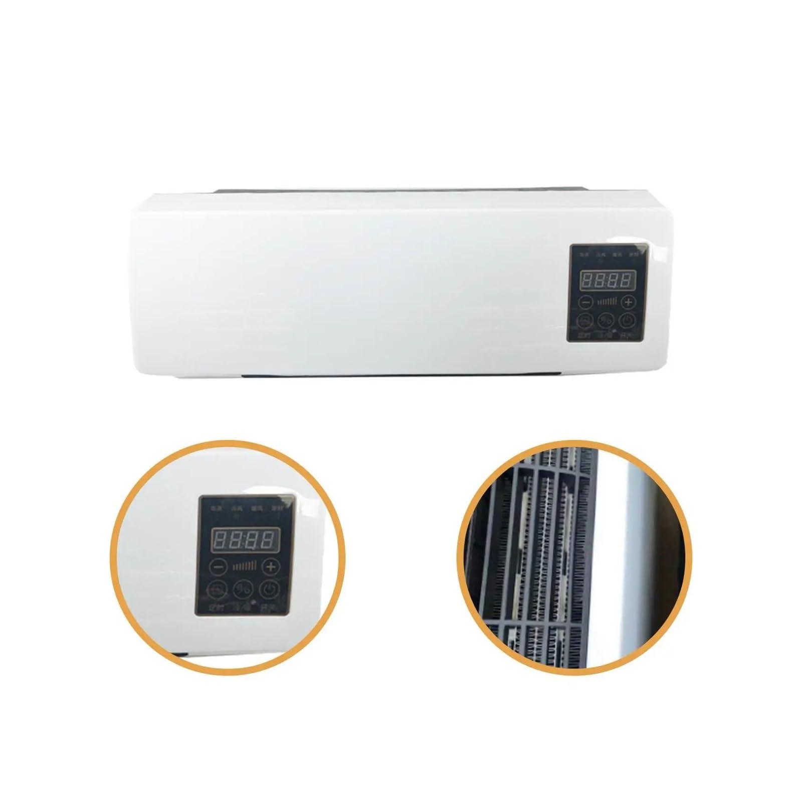 Calentador de pared de bajo consumo,Pantalla LCD,Temperatura ajustable,Calentador eléctrico de sobremesa montado en la pared for el hogar