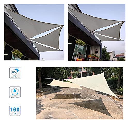 Tela solar triangular de 2m para evitar el calor extremo con tejido impermeable y de sombra 8