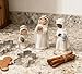 Artisan Flair 12 Pcs Nativity Set Small Figurines for Nativity Scene - Religious Gifts Precious Moment - Christmas Manger Nativity Sets for Kids, Resin White
