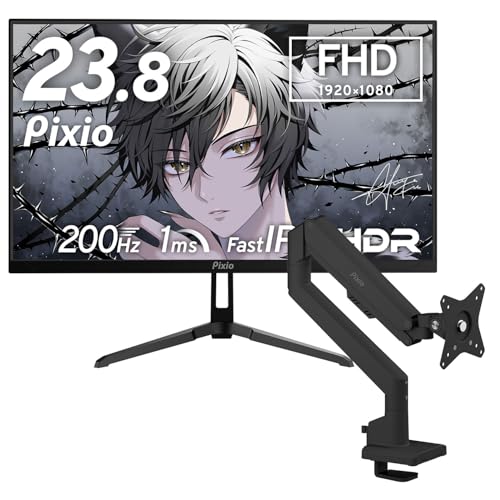 美品 pixio ゲーミングモニター px248 wave モニターアーム Amazon.co.jp: PX248WAVE PSW1SBK ゲーミング モニター モニター