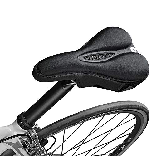 Andoer Capa de selim de bicicleta acolchoada de silicone macio capa de assento de bicicleta respiráv
