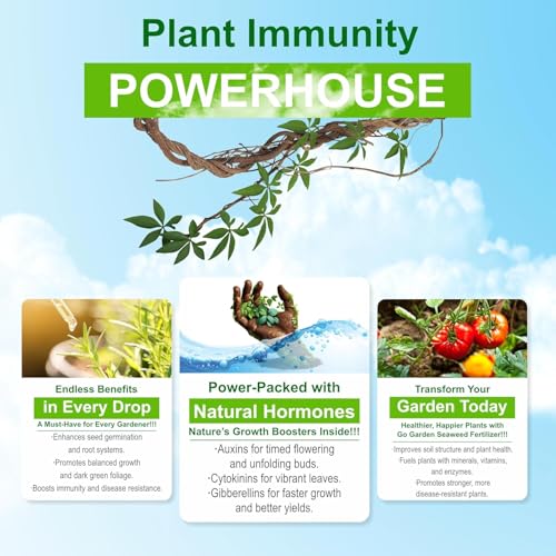 Image of Go Garden Seaweed Extract for Plants 250ml | Liquid Plant Growth Promoter | Supports Root Development, Flowering & Plant Growth | Suitable for Vegetables, Fruits, Flowers & Indoor Plants