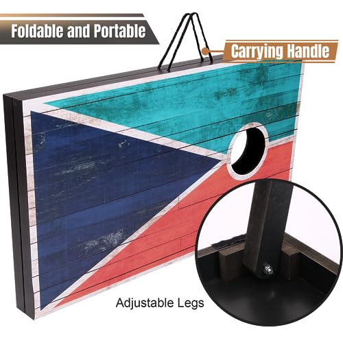 Image of Cornhole Set 4x2 and 3X2 Regulation Size Corn Holes Sets with Carrying Bags & 8 Bean Bags Cornhole Boards Bean Toss Games for Adults Family Outdoor Beach Lawn Outside Backyard Games
