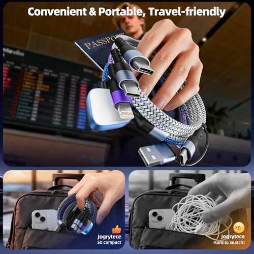 Image of Dual C Ports Multi Charging Cable for iWatch Charger, 5FT Travel Essentials