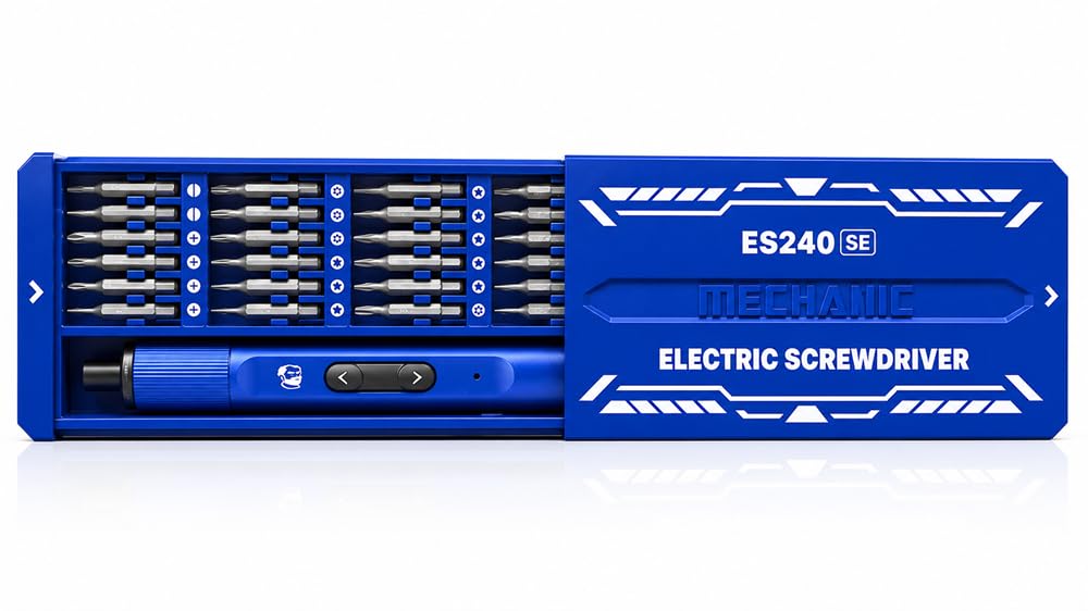 MECHANIC ES240 SE 24-in-1 Electric Precision Screwdriver Set, USB Type-C Rechargeable Screwdriver Kit with 24 S2 Steel Precision Bits for Mobile, Laptop, Tablet, PC, Camera & Electronics Repair-image-24