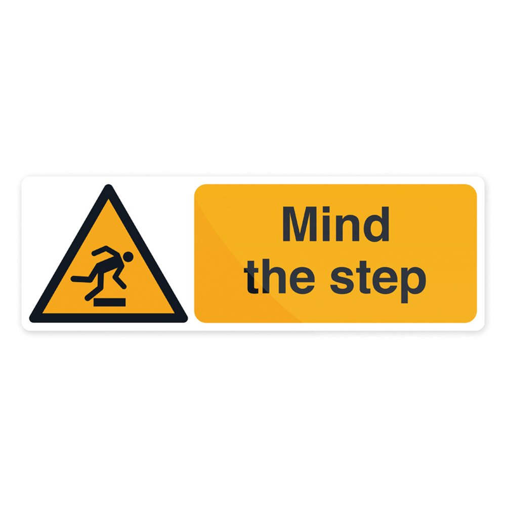 Fixman 713473 Self-Adhesive Mind The Step Sign 300 x 100mm