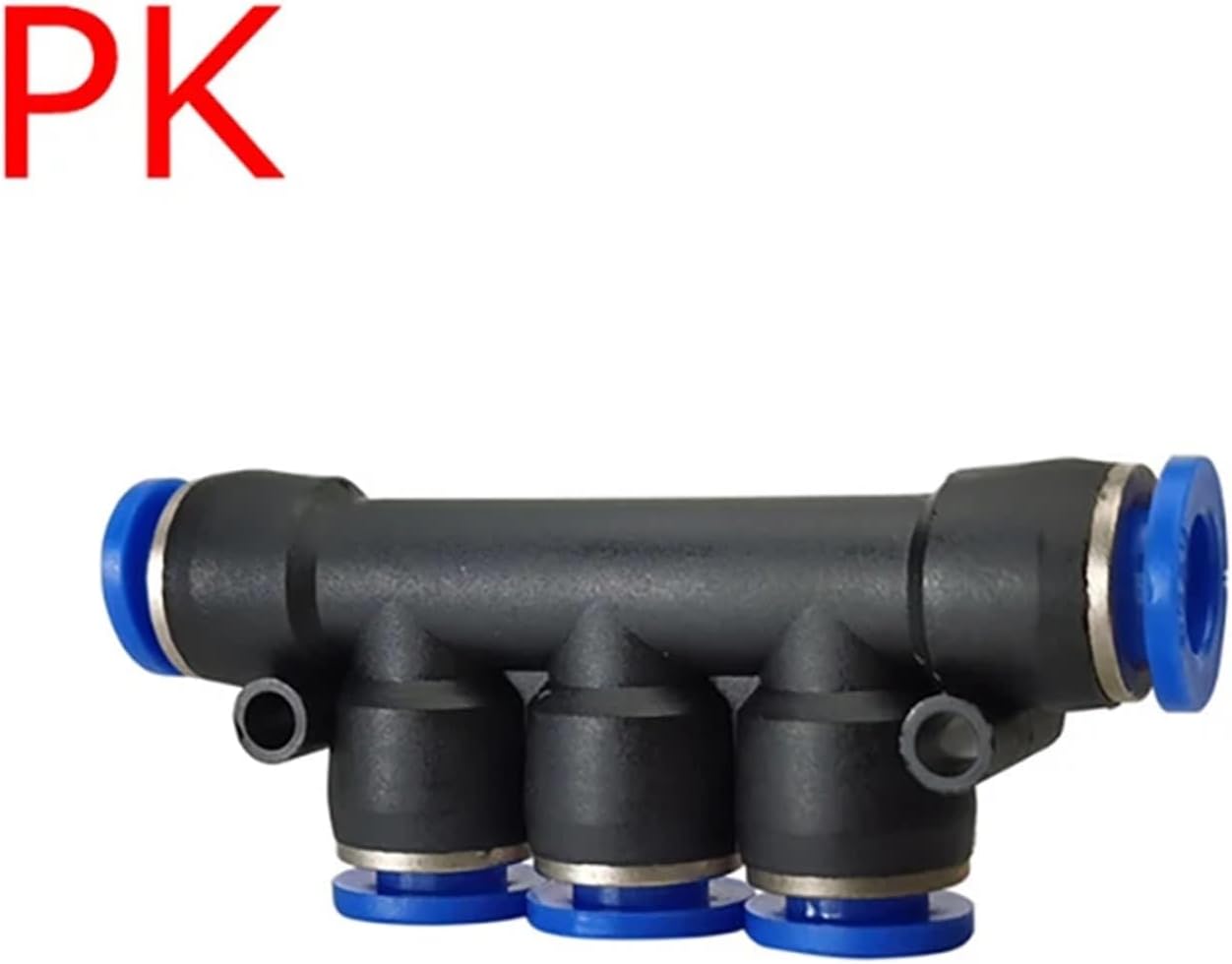 PU/PV/PE/PY/PK Pneumatic Fitting Pipe Connector Tube Air Quick Fittings Water Push In Hose Couping 4mm-14mm 1Pcs(PK,4mm)