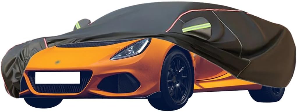 WOLWES Car Cover are Suitable for Lotus Exige All-Weather Windproof, Snowproof, Rainproof, UV-Protected and Breathable All-Season Universal with Side Door Zip Oxford Cloth Car Cover (Color : White)
