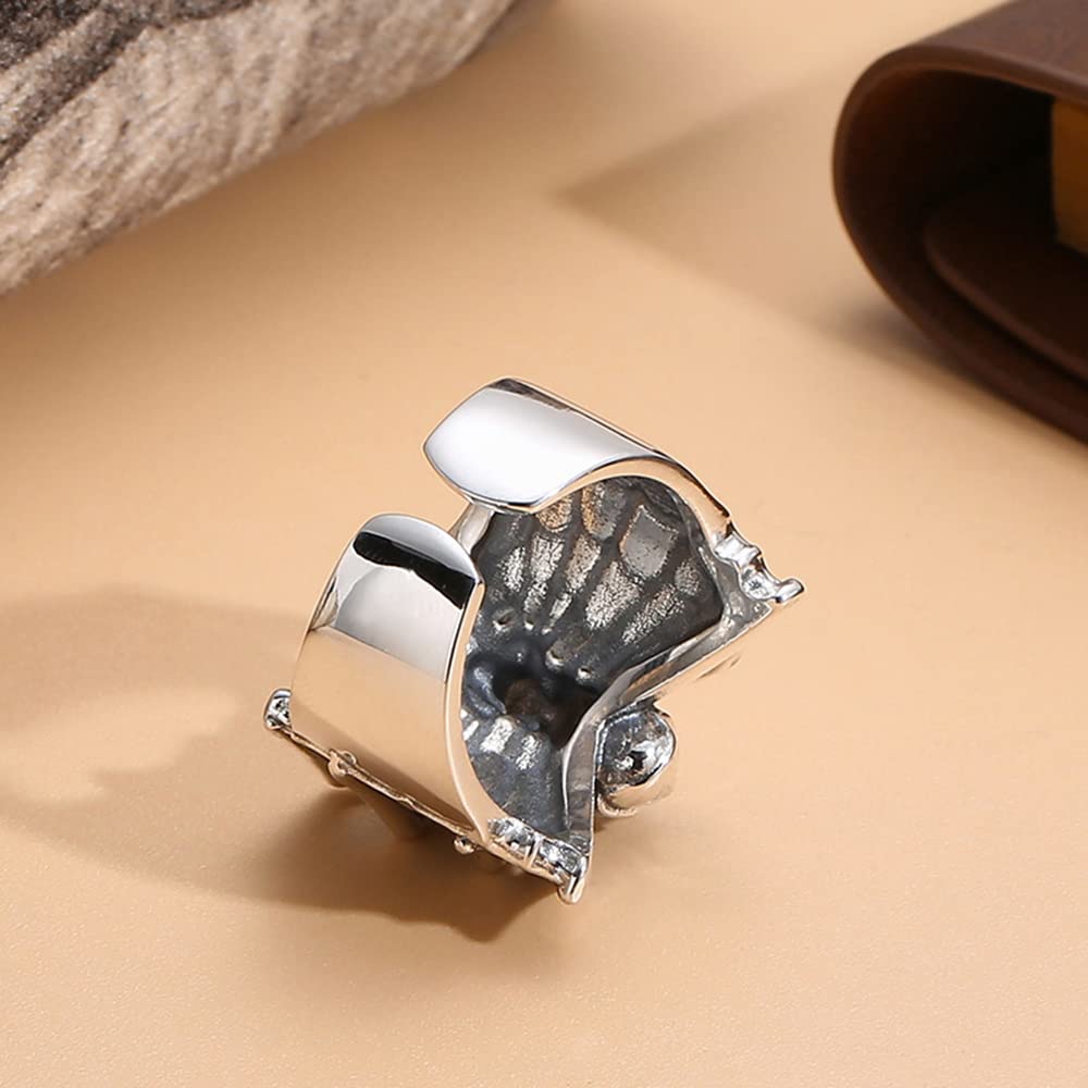 Anillos punk de araña para hombre y mujer, diseño en 3D, estilo gótico, hip pop, motociclista, anillo abierto ajustable, chapado en plata, estilo dominante, regalos para mejor amiga, novio, cumpleaños 3