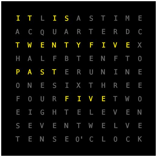 Interactive Word Clock Screensaver App