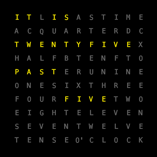 Wortuhr – Aktuelle Uhrzeit in Worten Bildschirmschoner