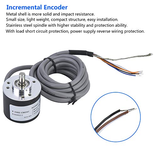 Module encodeur rotatif incremental 1000P/R avec sortie triphasee DC 5V 24V - 6