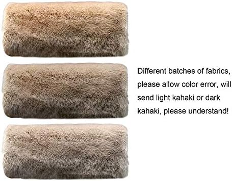 Hand Muffs Faux Fur Muff for Warming Hand in Winter (Khaki), 13.8-inch *7.9 (35cm * 20cm)