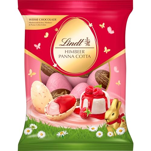 Lindt Schokolade | Himbeer-Pannacotta-Eier | 90g | Vollmilch-Schokoladeneier mit fruchtiger Himbeer Pannacotta-Füllung | Ostereier | Perfekte Oster-Schokolade zum Teilen & Genießen