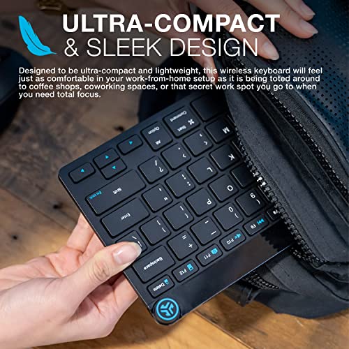 Image of JLab Go Wireless Keyboard, Black, Connect Via Bluetooth or USB Wireless Dongle, Multi-Device Ultra-Compact for a Minimalist or Portable Set-Up (1 Pack)