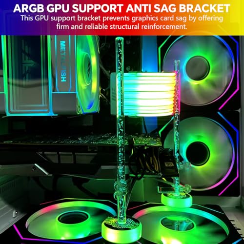 Image of ZORBES Graphics Card Holder 5v3 PIN ARGB Graphics Card Support Bracket 184mm Adjustable Bracket Support 3090 4080 4090 New 2026 High for Reliable Electronic Component, Precision, Stable Performance