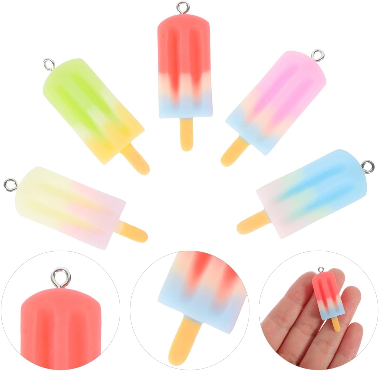 Ice Pendant Keychain Charms for Jewelry Making Lightweight Creative Diy Craft Accessories for Bracelets Earrings and Necklaces - Image 7