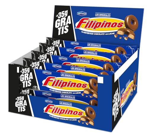 Galletas Filipinos Choco Leche- 93gr + 35gr GRATIS - Con auténtico chocolate con leche