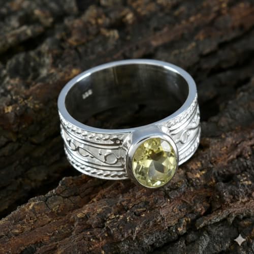 Image of 55Carat Choose Your Color Genuine Gemstone Sterling Silver Ring Band Vintage Handmade Jewelry Sizes 5-12