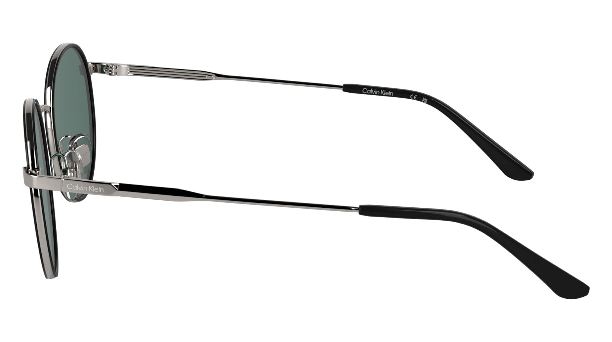 Calvin Klein Unisex Adult Sunglasses CK25101S - Black with Solid Petrol Lens, czarne, rozmiar uniwersalny