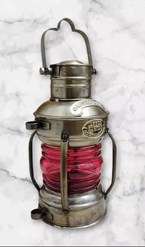 Nautico Marine Ottone Barca Luce Antico Appeso Olio Lampada Nave Ancoraggio Lanterna