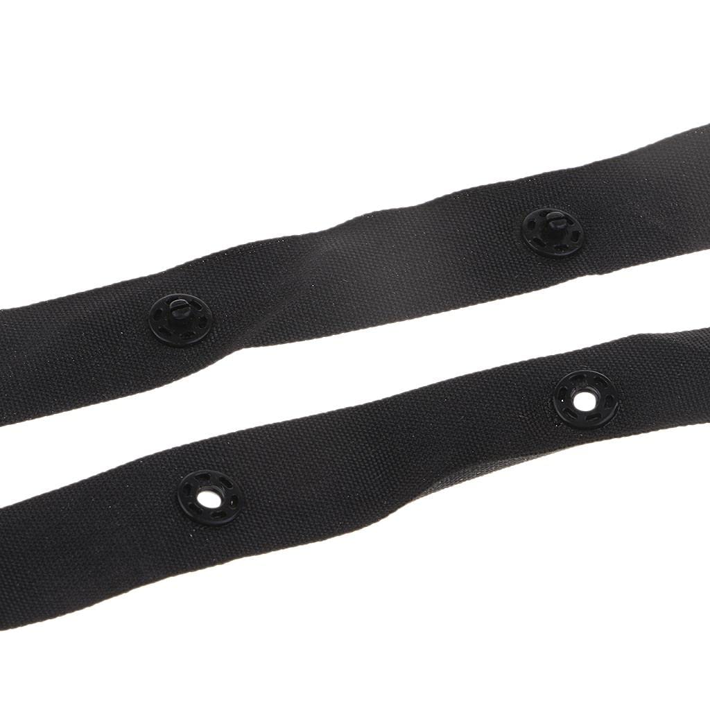 Juego de 3 rollos de cinta de plástico para fundas de edredón, cojines, tela, color negro