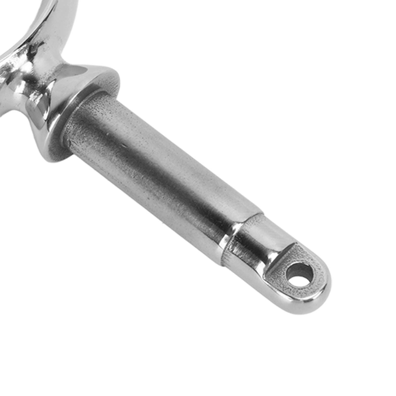 1 par de remos redondos de acero inoxidable, remos de acero inoxidable para barcos, soportes de paleta de remos con acabado de espejo ID de 2 pulgadas para paletas de tamaño estándar