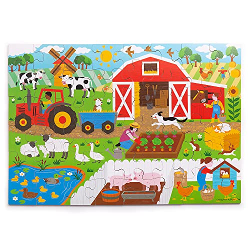 Legno Puzzle Farm Piano Jigsaw Bigjigs Giocattoli per Bambini (48 Pezzi)