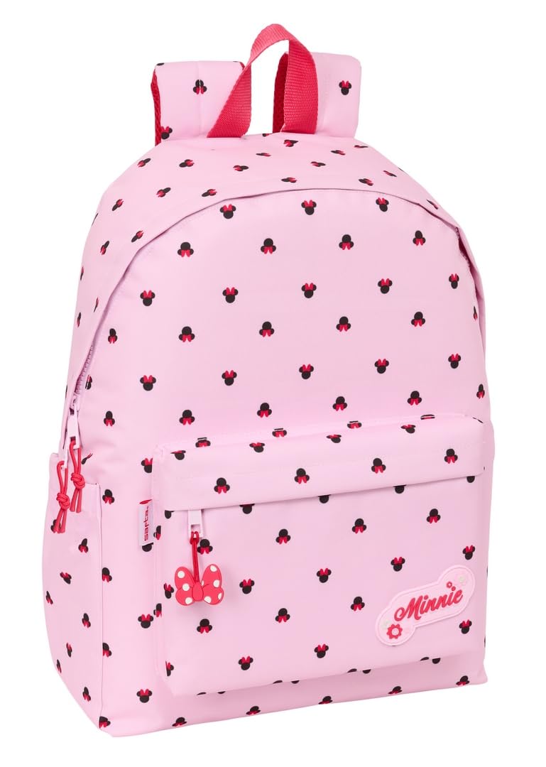 Safta MINNIE MOUSE NAIVE - Laptop Backpack 14.1 inches, Ideal for Young People of Different Ages, Comfortable and Versatile, Quality and Resistance, 31 x 13 x 43 cm, light pink, M, Casual